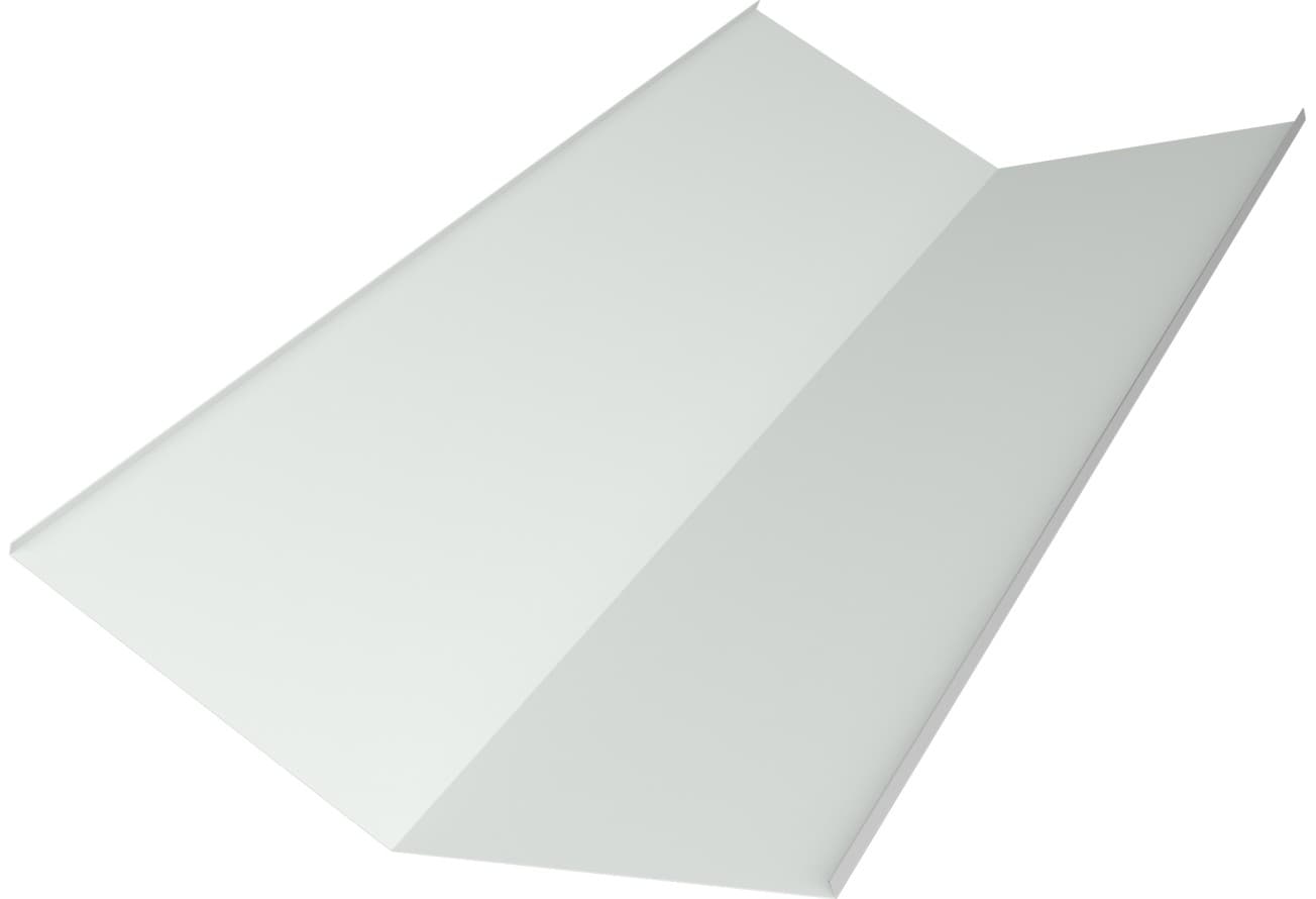 Планка ендовы нижней 300х300 Grand Line 0,4 ПЭ с пленкой RAL 9003 сигнальный белый (2м)