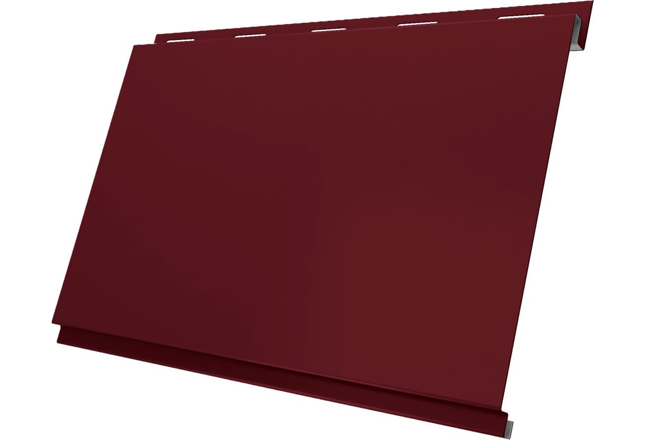 Софит металлический Вертикаль классик Grand Line 0,45 Drap ТР с пленкой RAL 3005 красное вино
