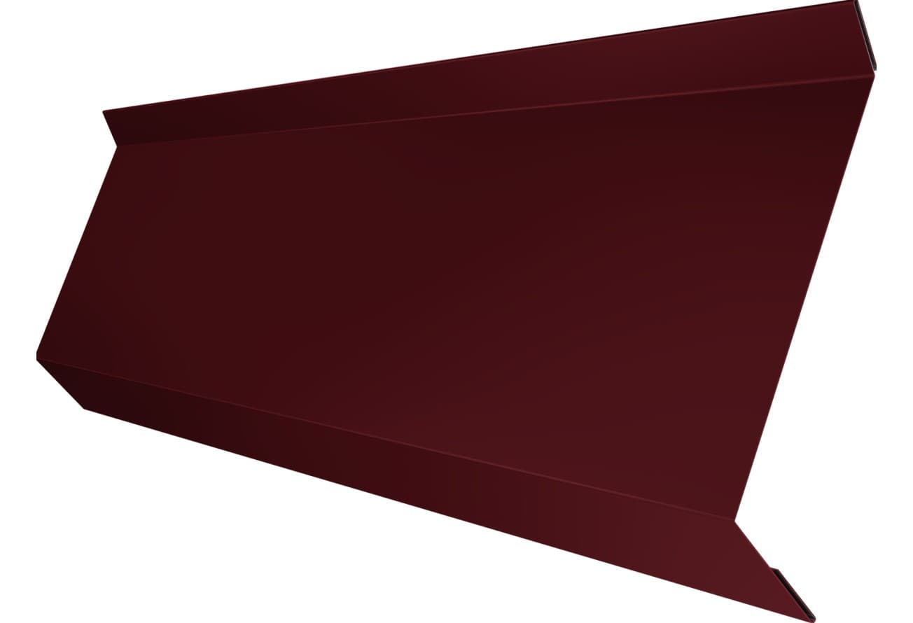 Планка примыкания в штробу 60 Grand Line 0,45 Drap RAL 3005 красное вино (3м)