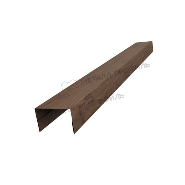 Планка стойки забора 40мм 30х40 х 3000 (ECOSTEEL_MA-01-МореныйДуб-0.5)