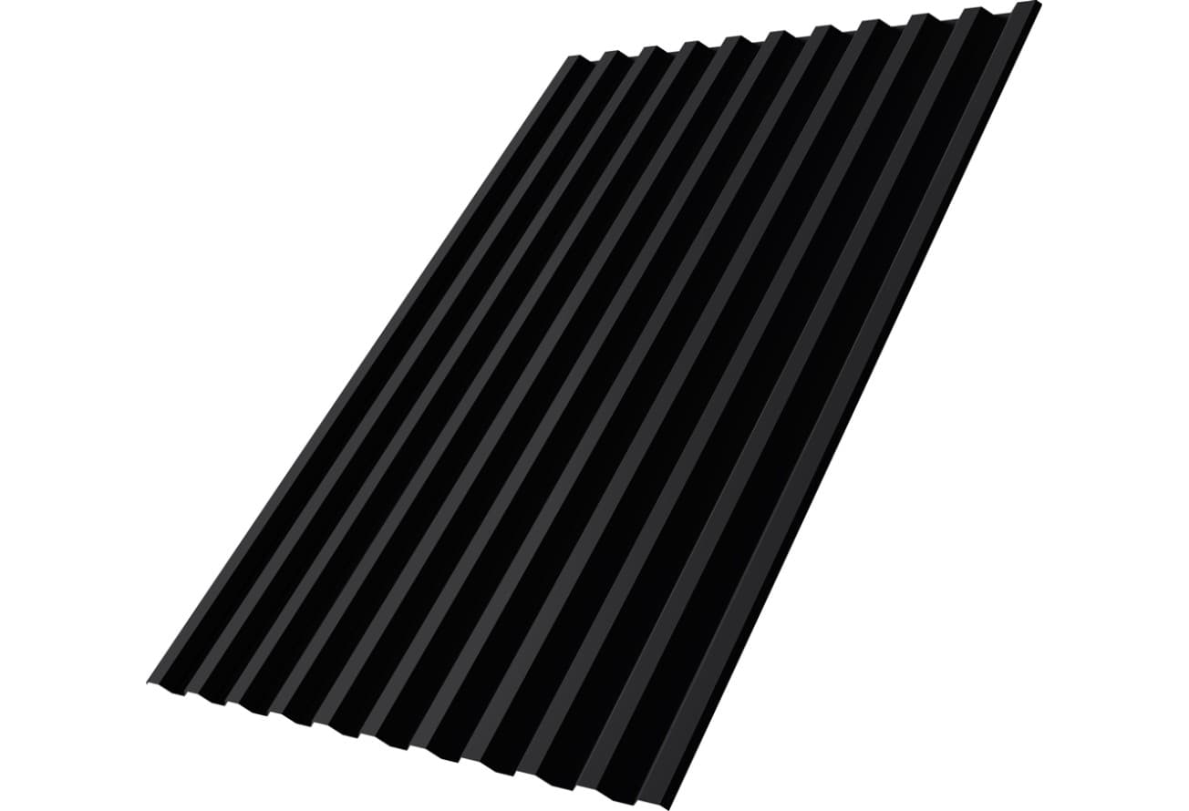 Профнастил С21R Grand Line 0,45 Drap ТХ двухсторонний RAL 9005 черный