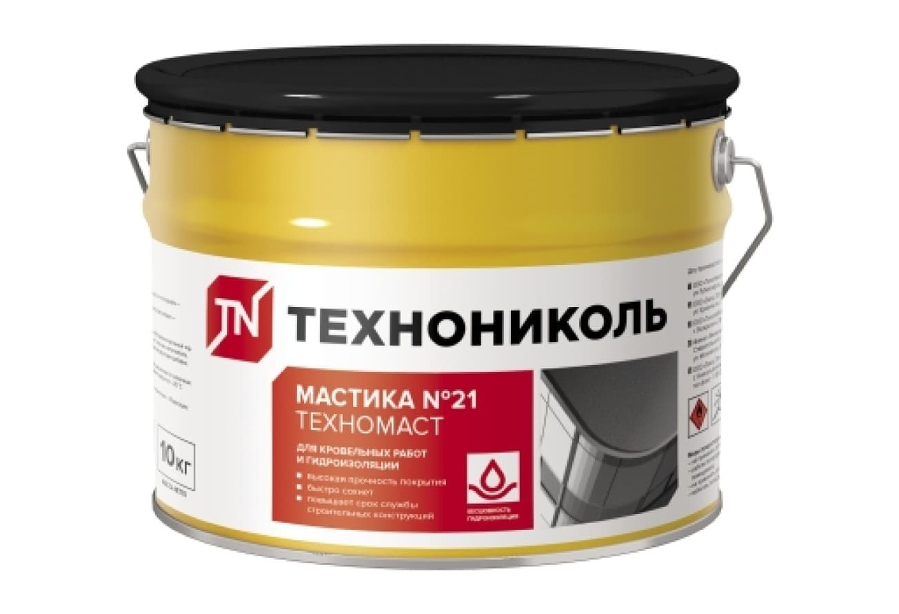 Мастика кровельная Технониколь №21 Техномаст 10кг (ведро)