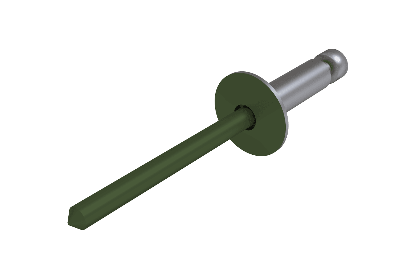 Заклёпка вытяжная Daxmer 3,2х10 RAL 6020 (1000 шт) сталь/сталь