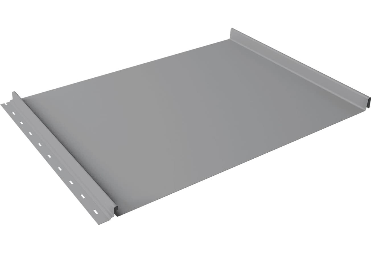 Кликфальц Grand Line 0,45 Drap ТХ с пленкой на замках RAL 7004 сигнальный серый