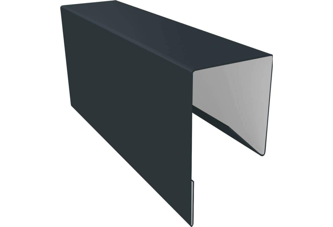 Планка П-образная заборная 17 Grand Line 0,5 Сатин с пленкой RAL 7016 антрацитово-серый (3м)