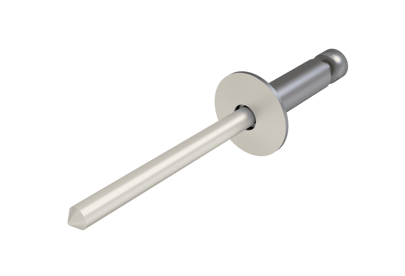 Заклёпка вытяжная Daxmer 4,8х16х14 RAL 9010 (250шт) нерж/нерж