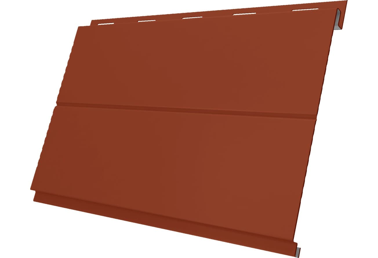Софит металлический Вертикаль line Grand Line 0,45 Drap СТ с пленкой RAL 8004 терракота