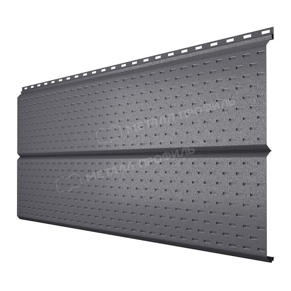 Софит МЕТАЛЛ ПРОФИЛЬ Lбрус-XL-14х335 (VALORI-20-Серый Сланец-0.5)