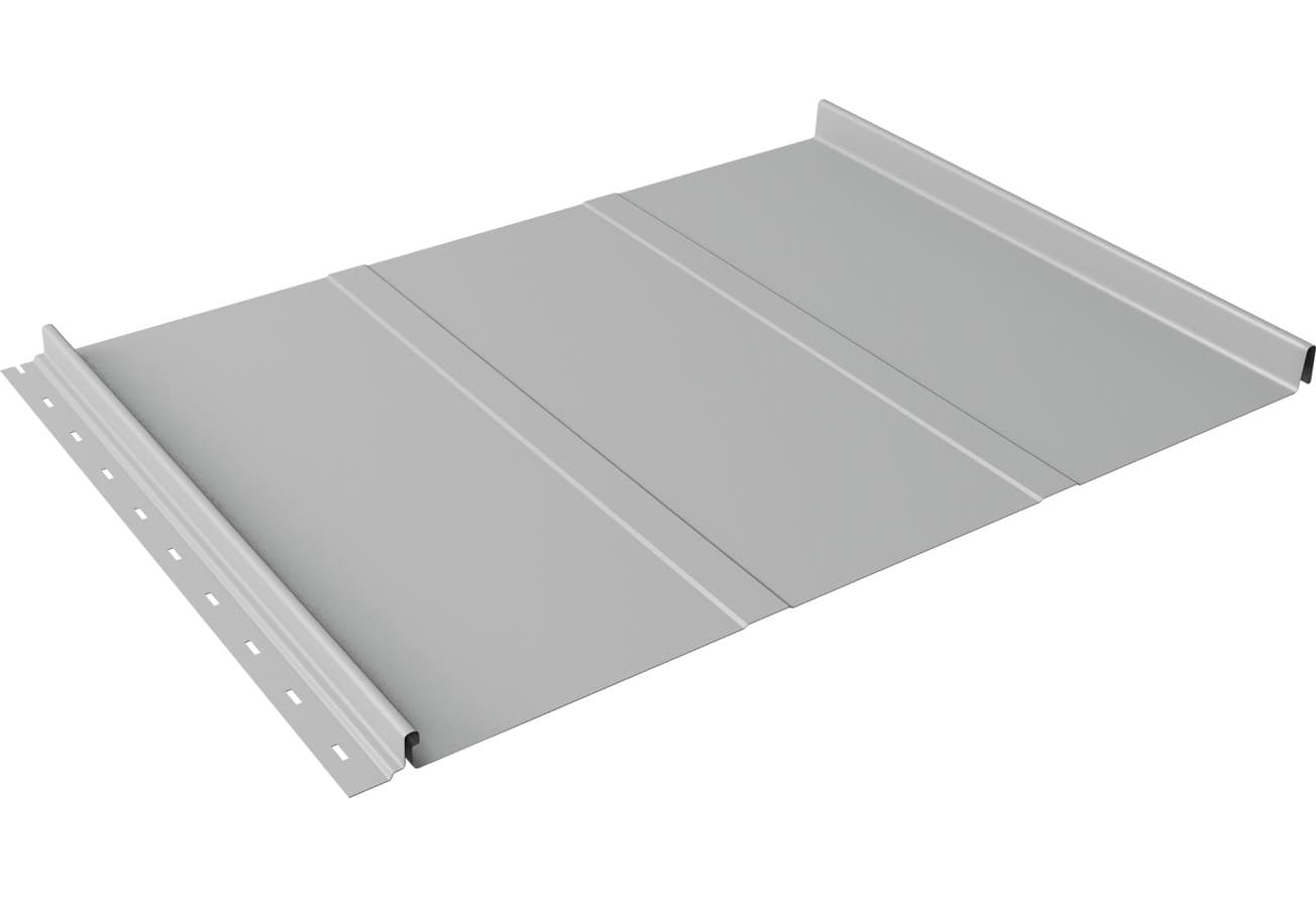 Кликфальц Line Grand Line 0,45 Drap ТХ с пленкой на замках RAL 7047 телегрей 4