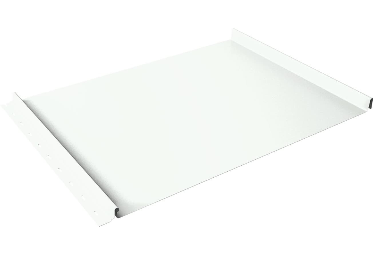 Кликфальц Grand Line 0,45 Drap с пленкой на замках RAL 9003 сигнальный белый