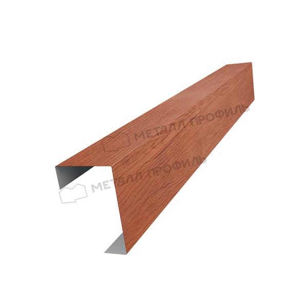 Планка угла декоративная на столб 40мм 42х62 х 2000 (ECOSTEEL_T-12-Дуб-0.45)