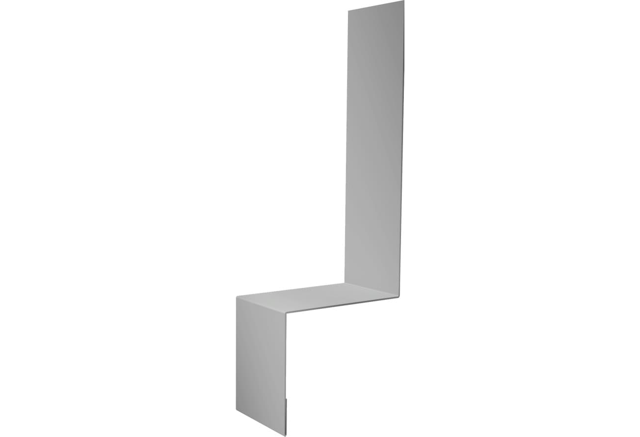 Планка примыкание боковое фальц Grand Line 0,45 Drap ТХ RAL 7047 телегрей 4 (2м)
