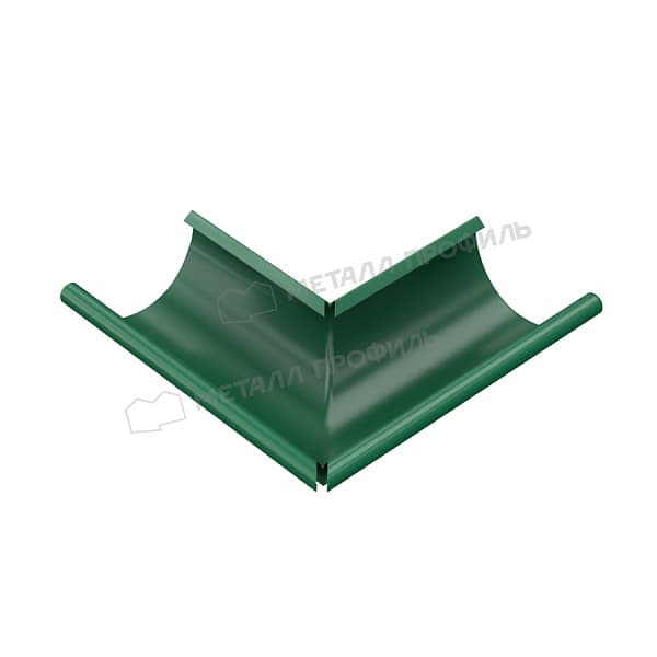 Угол желоба наружный МЕТАЛЛ ПРОФИЛЬ Foramina PUR D125 Ral 6005