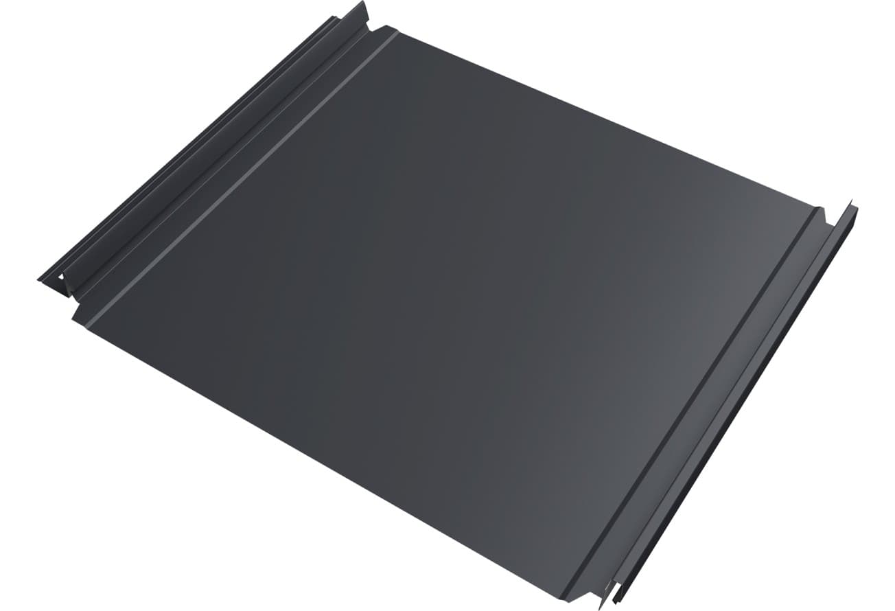 Кликфальц Double Pro Grand Line 0,45 Drap с пленкой на замках RAL 7024 мокрый асфальт