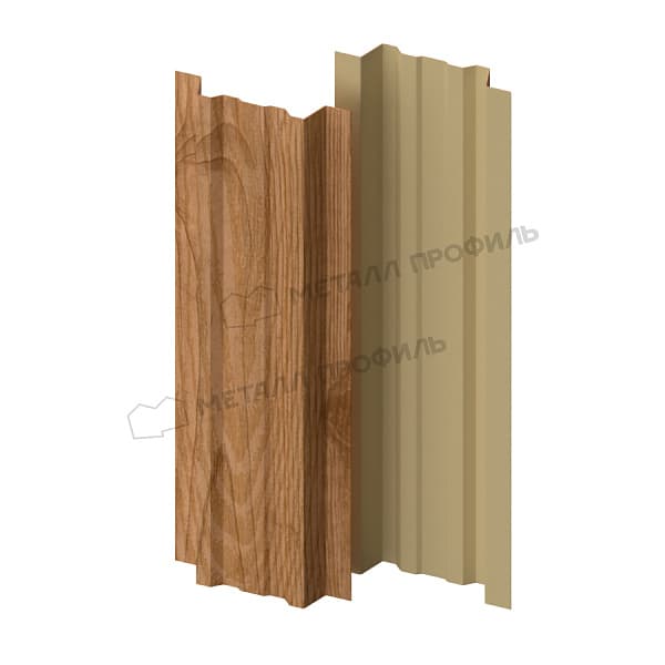 Штакетник металлический МЕТАЛЛ ПРОФИЛЬ LANE-T 16,5х99 (ECOSTEEL_T-01-Сосна-0.5)