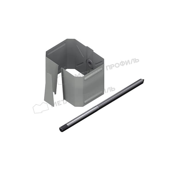 Держатель трубы (на кирпич) МЕТАЛЛ ПРОФИЛЬ БЮДЖЕТ 76х102 Ral 9003
