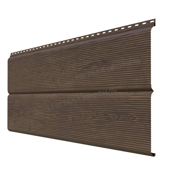 Сайдинг МЕТАЛЛ ПРОФИЛЬ Lбрус-XL-В-14х335 (ECOSTEEL_MA-01-МореныйДуб-0.5)