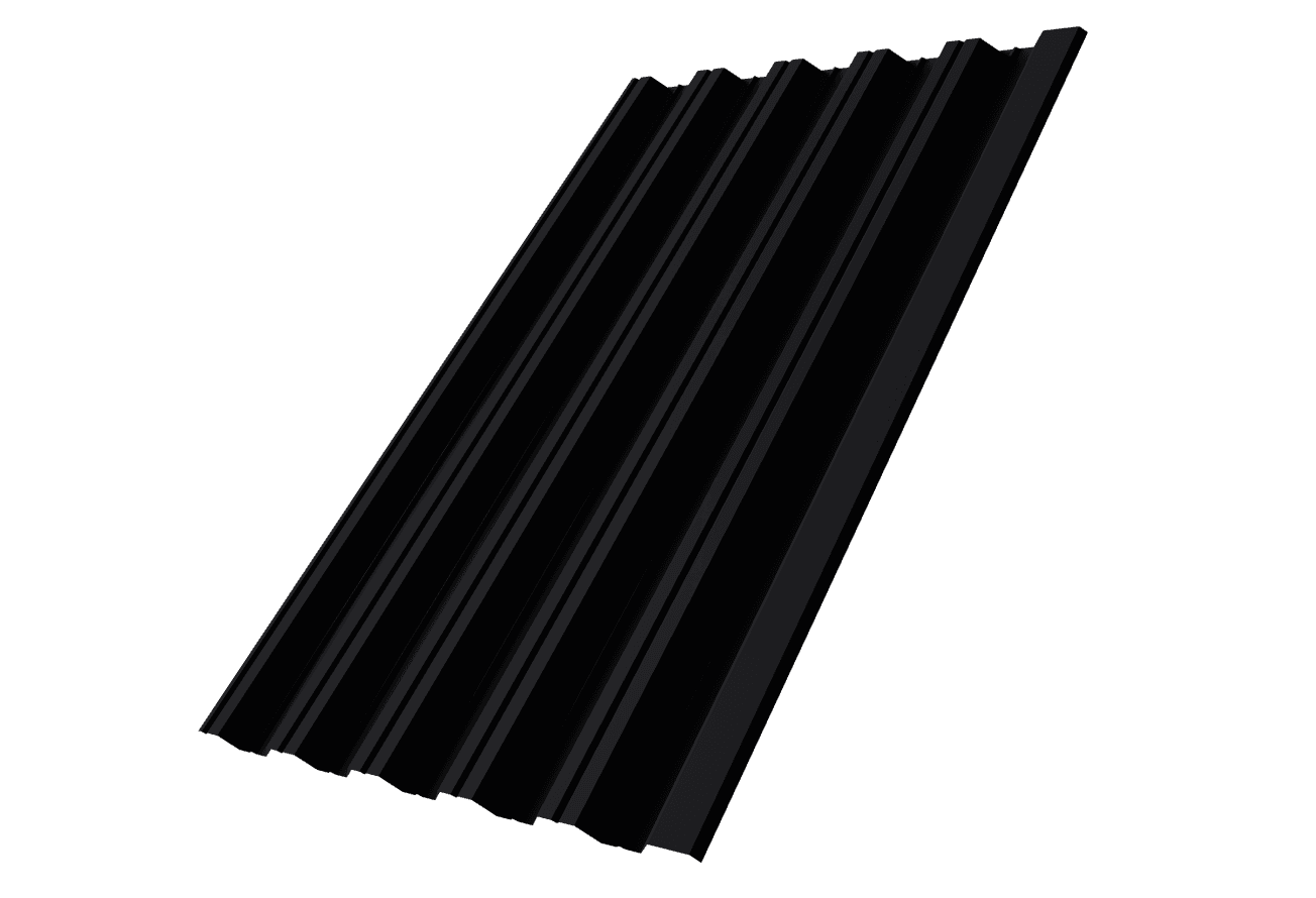 Профнастил НС35R Grand Line 0,45 ПЭ RAL 9005 черный