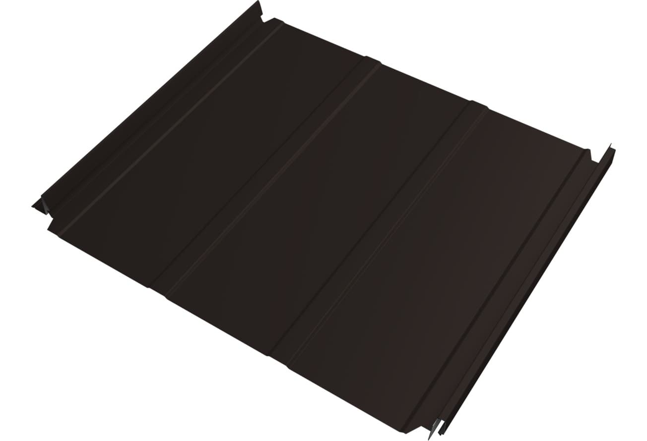 Кликфальц Double Pro Line Grand Line 0,5 GreenCoat Pural БТ матовый RR 32 темно-коричневый (RAL 8019 серо-коричневый)