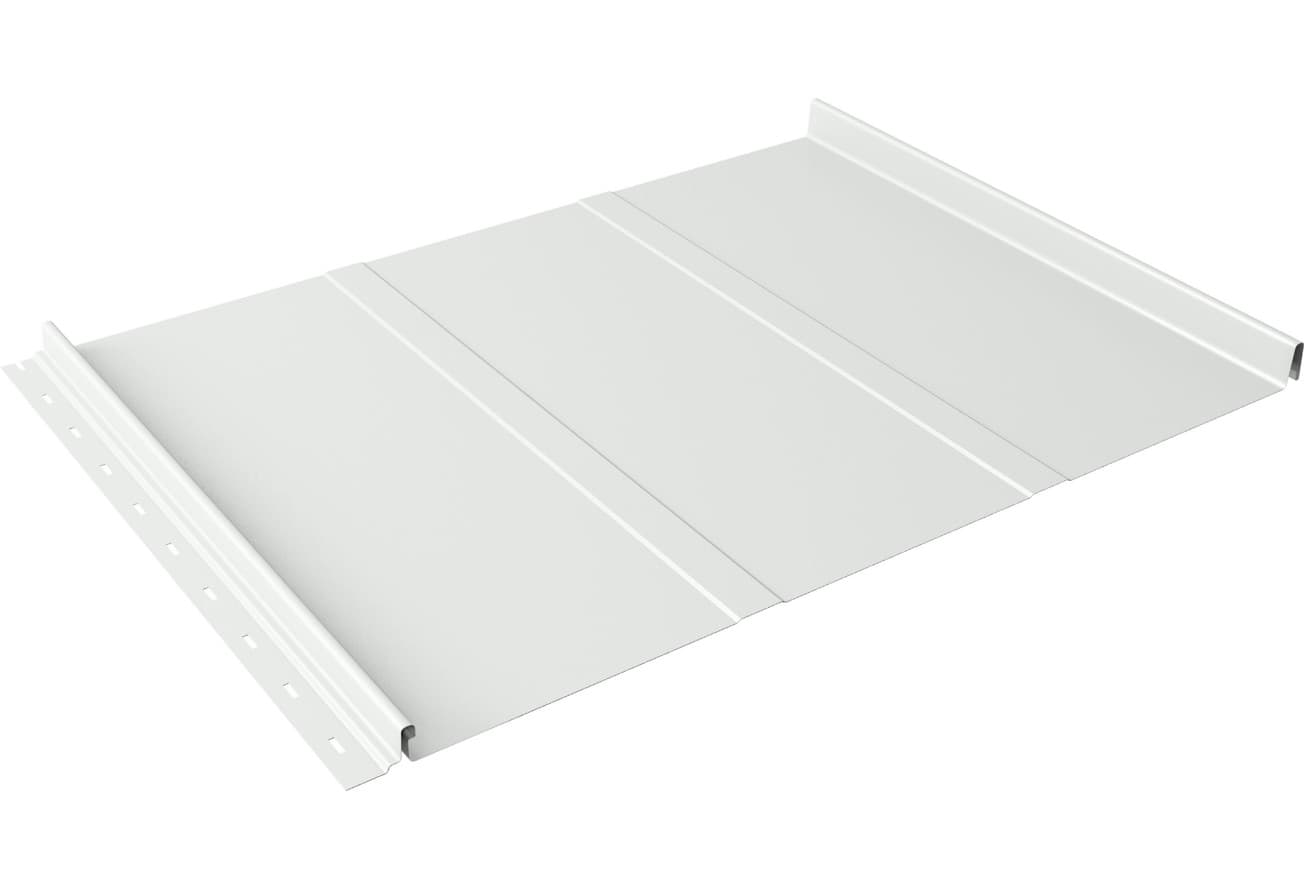 Кликфальц Line Grand Line 0,45 Drap с пленкой на замках RAL 9003 сигнальный белый