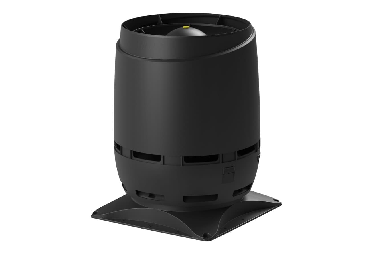 Выход вентиляционный Vilpe Flow 200S с основанием 400x400 черный
