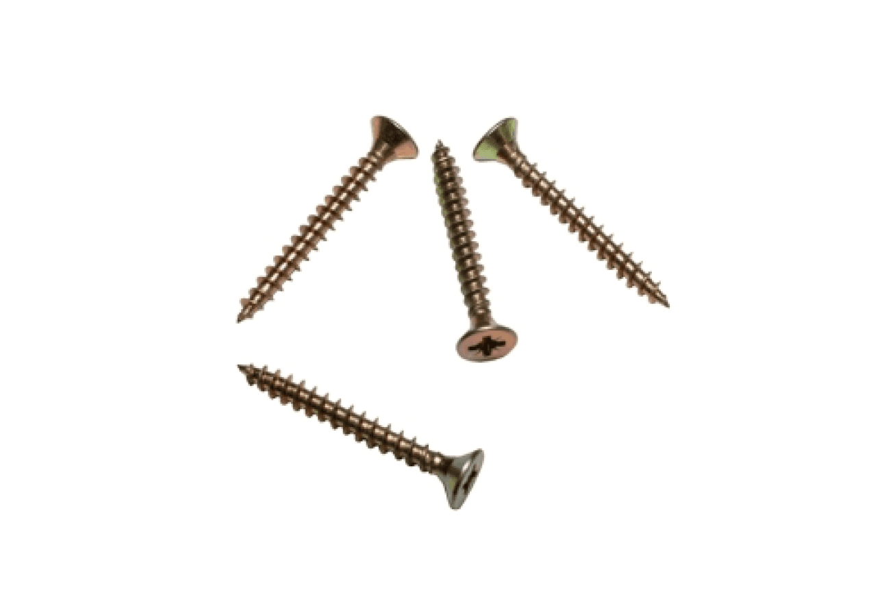 Саморез для крепления ступеней ДПК Rizzel (Pz 6,0х40) Pz2 желтый цинк 12х300шт, (короб)