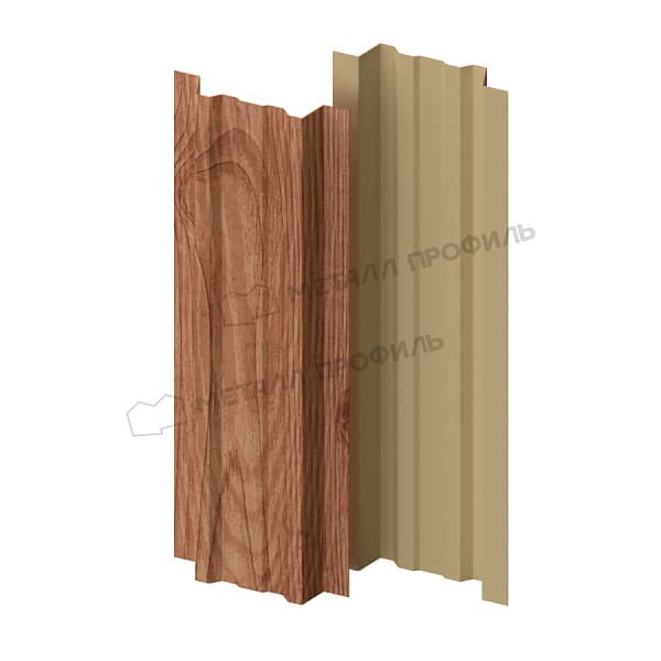 Штакетник металлический МЕТАЛЛ ПРОФИЛЬ LANE-T 16,5х99 (ECOSTEEL_T-01-Кедр-0.5)