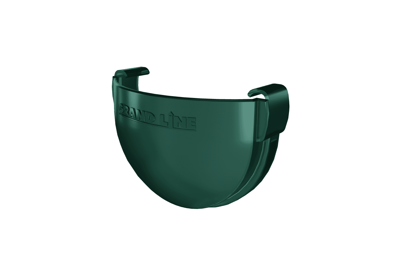 Заглушка желоба Дизайн 135мм ПВХ Grand Line RAL 6005 зеленый