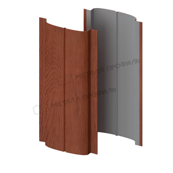 Штакетник металлический МЕТАЛЛ ПРОФИЛЬ ELLIPSE-T 19х126 (ECOSTEEL_T-12-Дуб-0.45)