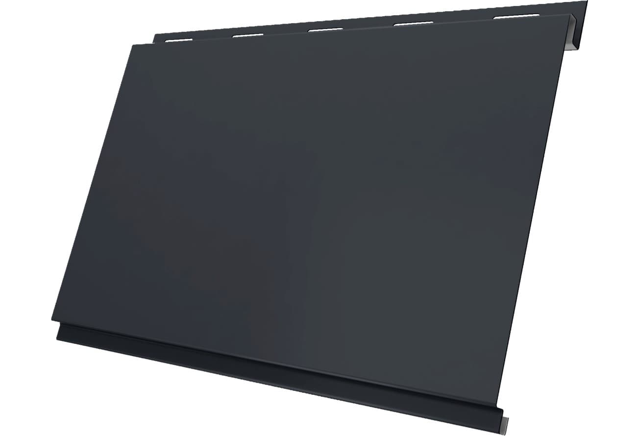 Вертикаль классик Grand Line 0,5 GreenCoat Pural БТ матовый с пленкой RR 23 темно-серый (RAL 7024 мокрый асфальт)