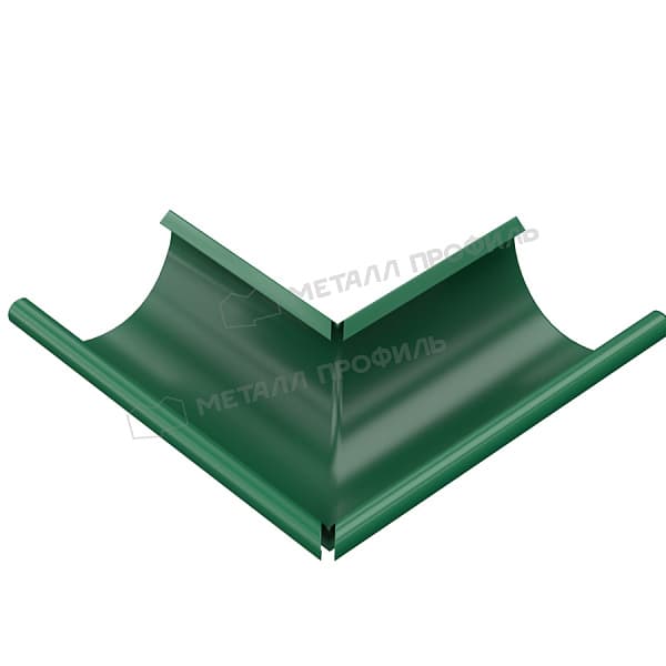 Угол желоба наружный МЕТАЛЛ ПРОФИЛЬ Foramina PUR D150 Ral 6005