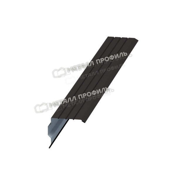 Планка торцевая 90х115х2000 покрытие VALORI 0.50 мм - Темно-фиолетовый, Одностороннее покрытие