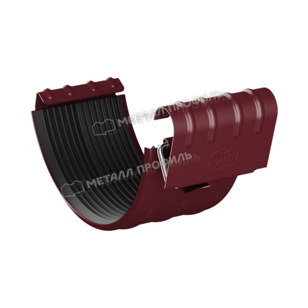 Соединитель желоба D150 покрытие Пластизол 0.60 мм - RAL 3005, Двустороннее покрытие