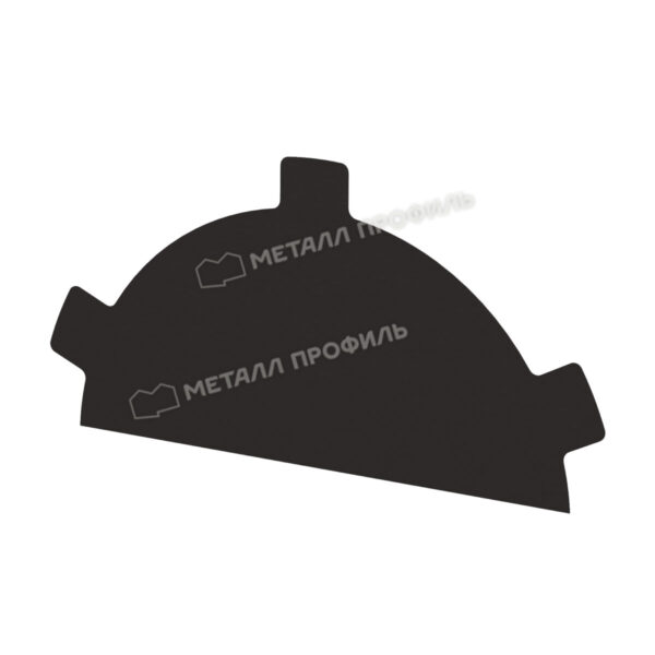 Заглушка конька круглого простая покрытие PURETAN® 0.50 мм - RAL 8017, Одностороннее покрытие