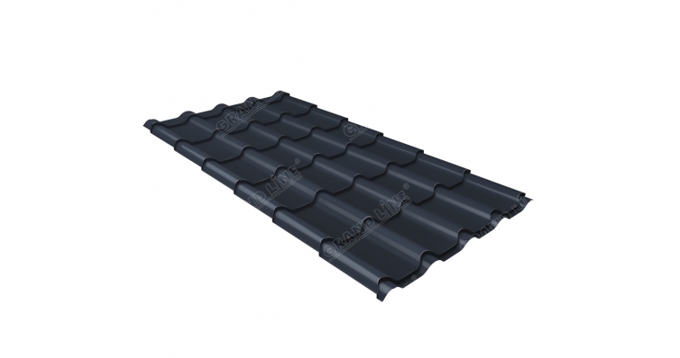 Металлочерепица камея покрытие Rooftop Matte 0.50 мм - RAL 7024