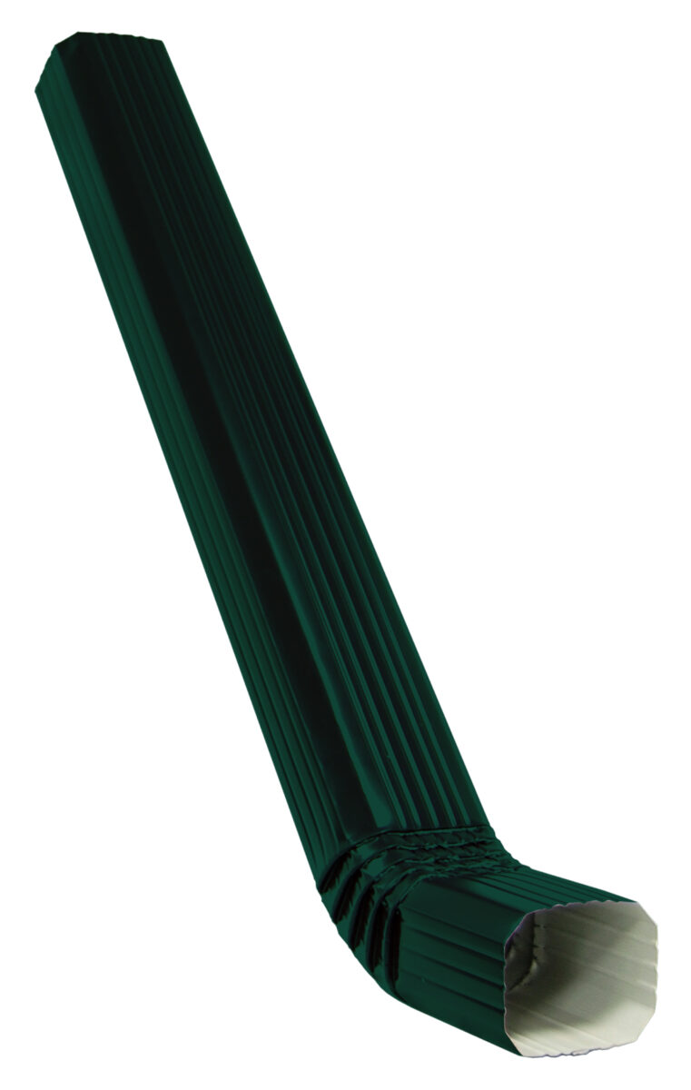 Труба прямоугольная с коленом Vortex 3м покрытие Полиэстер - RAL 6005