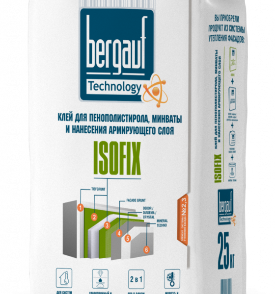 Клей для ППС и минваты Isofix Bergauf, 25 кг.*1/56