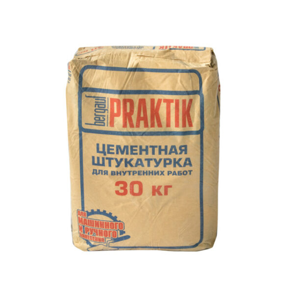 Штукатурка цементная для ВНУТРЕННИХ работ 30кг Bergauf Praktik *1/48 (01114)