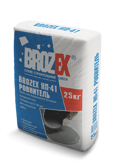 Ровнитель для пола Brozex NF-410 Нивелир СТАРТ высокопрочный 5-40мм 25кг *1/48