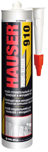 Клей строительный (жидкие гвозди) Hauser для панелей и молдингов №910 бежевый, 260мл (00647)