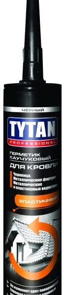 Герметик Tytan Professional Каучуковый для кровли черный 310 мл (91615) *1/12