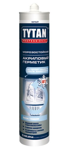 Герметик Tytan Professional Акриловый морозостойкий белый 280мл (74430) *1/12