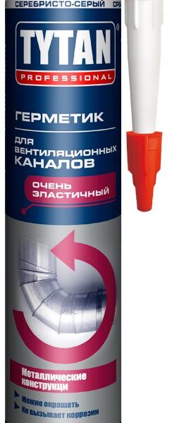 Герметик Tytan Professional Акриловый для Вентиляционных каналов серебристо-серый 310мл (20348) *1/12
