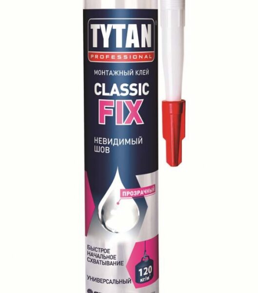 Клей монтажный Tytan Professional Classic Fix прозрачный 310 мл (62949) *1/12