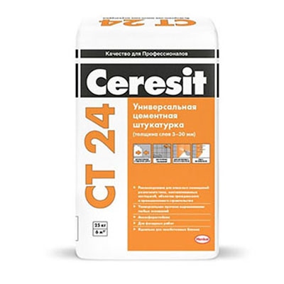 Штукатурка для ячеистого бетона СТ24 Ceresit