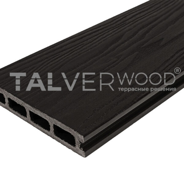 Террасная доска антрацит TalverWood 150*25мм  3D текстура дерева брашинг, м.п.