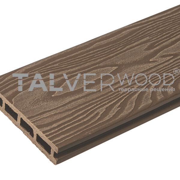 Террасная доска орех TalverWood 150*25мм  3D текстура дерева брашинг, м.пог