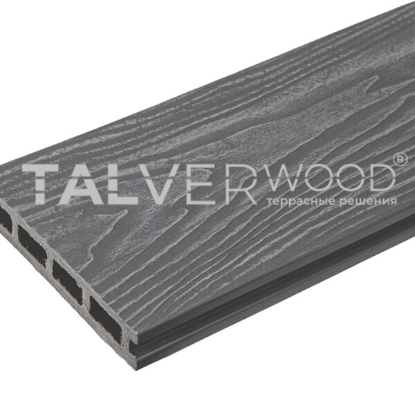 Террасная доска серая TalverWood 150*25мм  3D текстура дерева брашинг, м.пог.