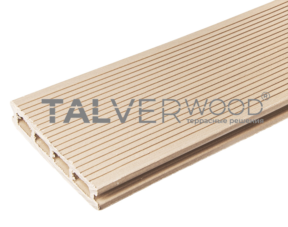 Террасная доска  сл.кость TalverWood 150*25мм, вельвет брашинг, м.пог