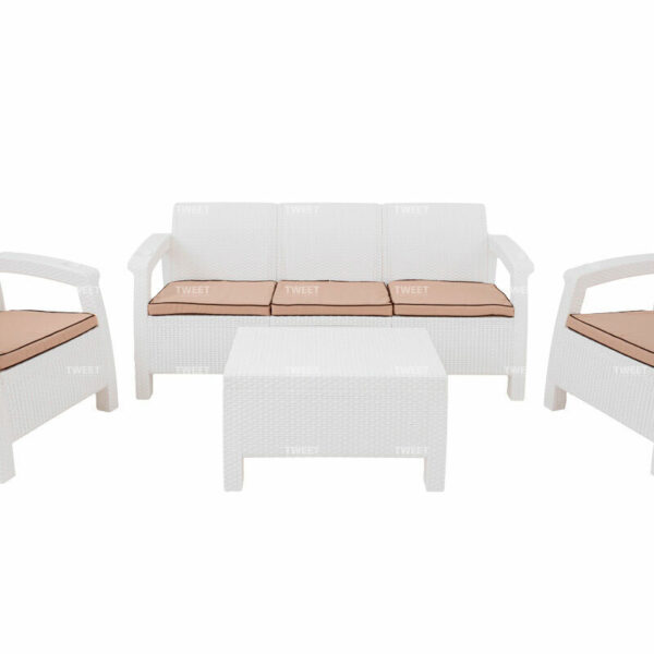 Комплект уличной мебели Yalta Terrace  Triple Set  белый